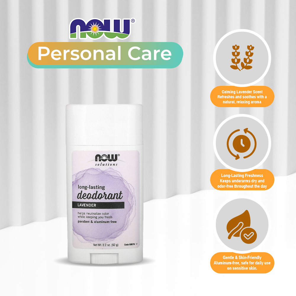 Now Solutions Long-Lasting Deodorant Stick Lavender 2.2oz - 8067