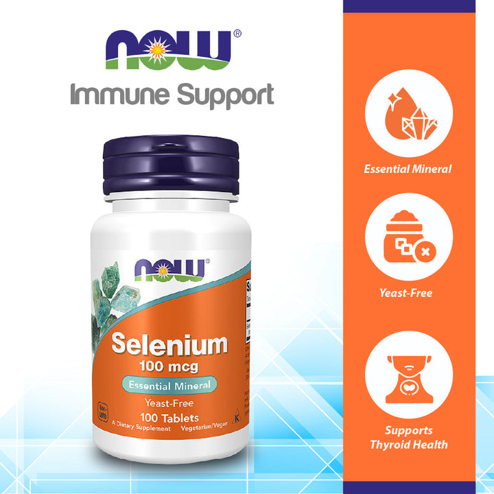 Now Foods Selenium 100 mcg 100 Tablets - 1480