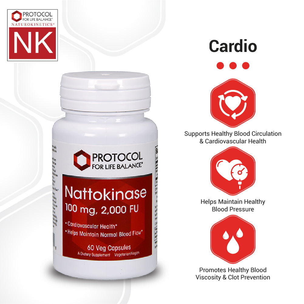 Protocol For Life Balance Nattokinase 100 Mg 2,000 FU 60 Vcaps - P3140