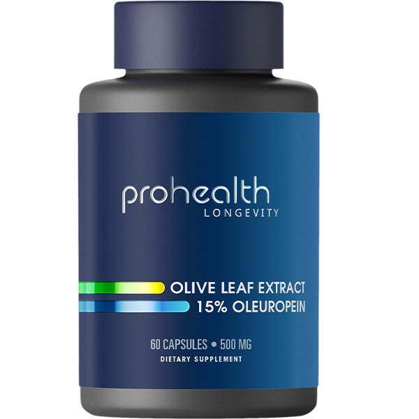 Olive Leaf Extract by ProHealth - 15% Oleuropein - 500 mg, 60 capsules