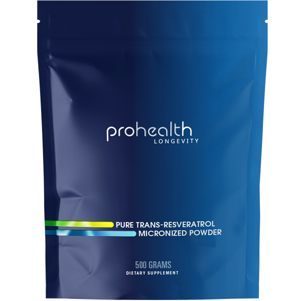 Pure Trans-Resveratrol Micronized Powder by ProHealth - 500 grams