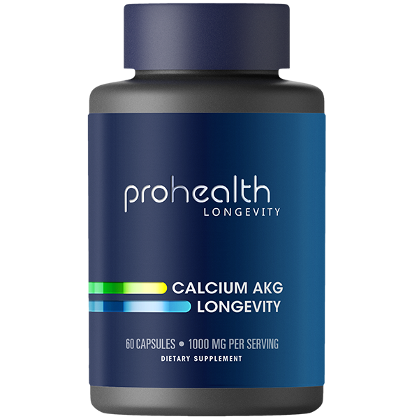 Calcium AKG Longevity by ProHealth - 1,000 mg per serving, 60 capsules