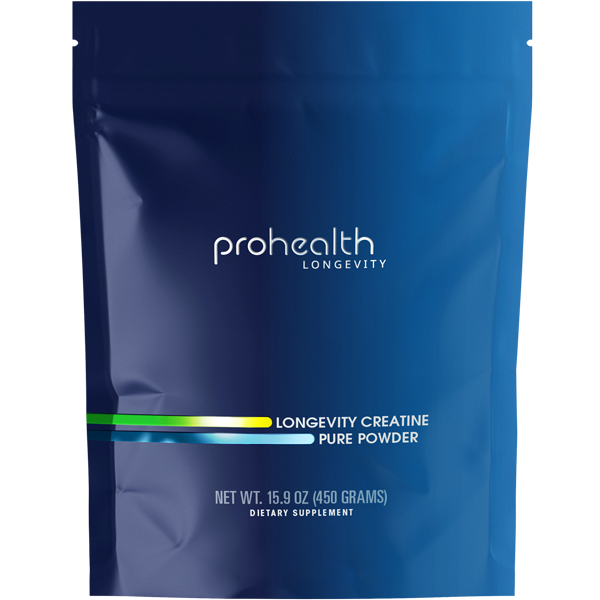 Longevity Creatine Pure Powder by ProHealth - 450 grams