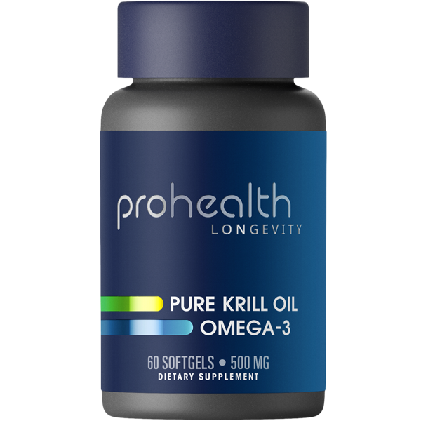 Pure Krill Oil Omega-3  by ProHealth- 500 mg, 60 softgels