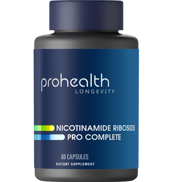 Nicotinamide Riboside Pro 500 by ProHealth + 250 mg TMG per serving - 60 capsules