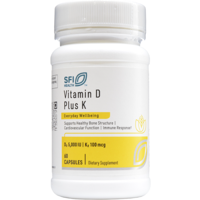 Klaire Labs Vitamin D Plus K 60 Vcaps