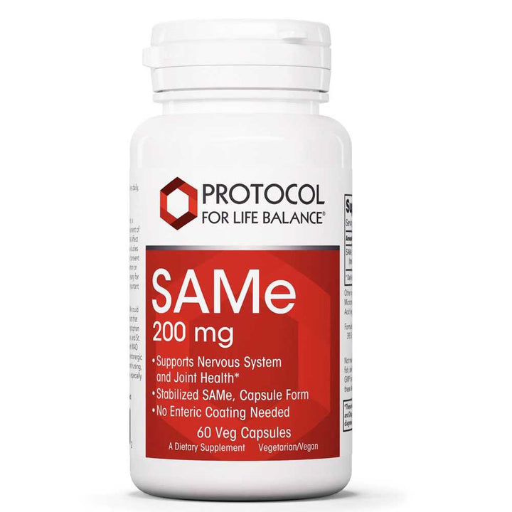 Protocol SAMe 200mg - Mood  Brain  and Joint Supplement - 60 Veg Caps