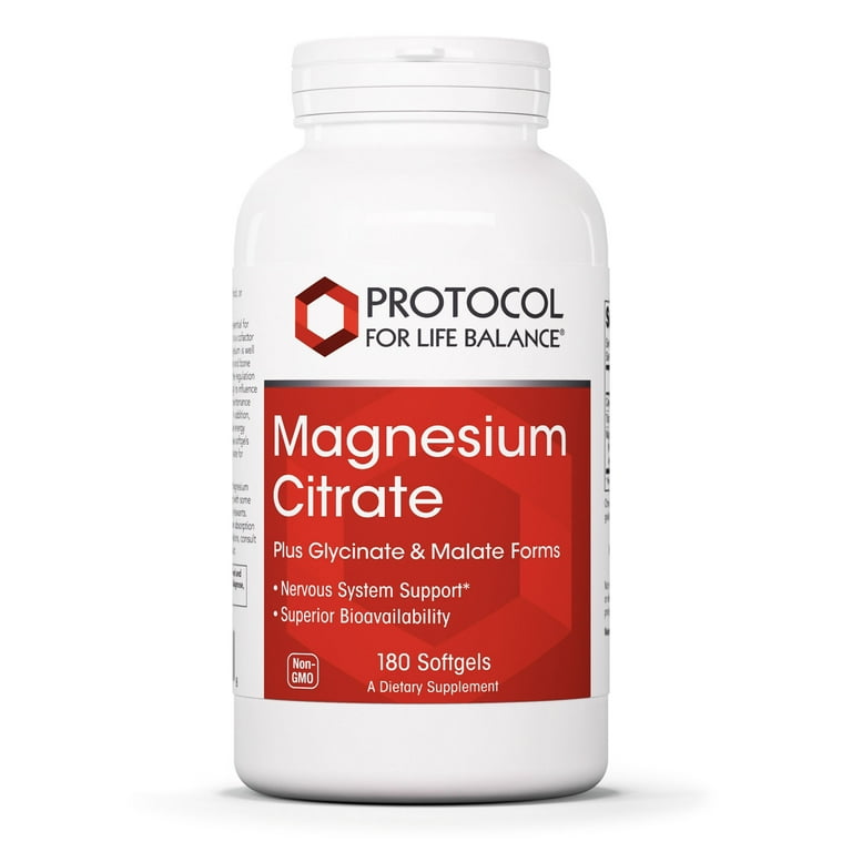 Protocol for Life Balance Magnesium Citrate 180 Softgels