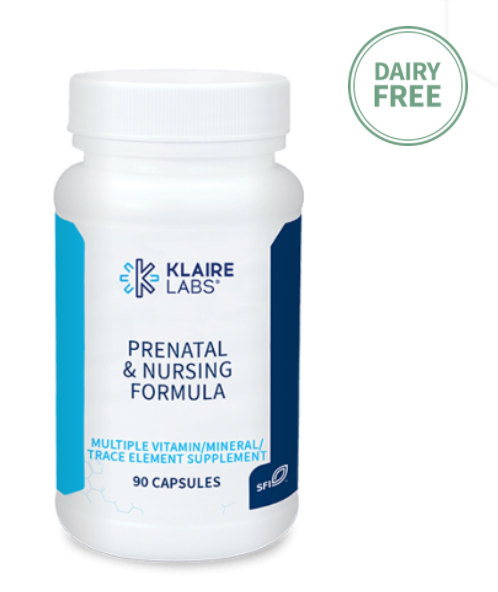 Klaire Labs Prenatal &amp; Nursing Formula 90 Capsules