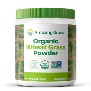Gray Amazing Grass Organic Wheat Grass 30 Servings 8.5 Oz