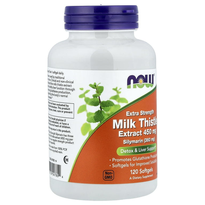 Now Foods Silymarin Milk Thistle Extract Extra Strength 450 mg 120 Softgels - 4785