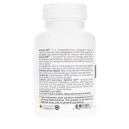 Adrenal Sap (Licorice - Free) 90 Capsules - The Oasis of Health