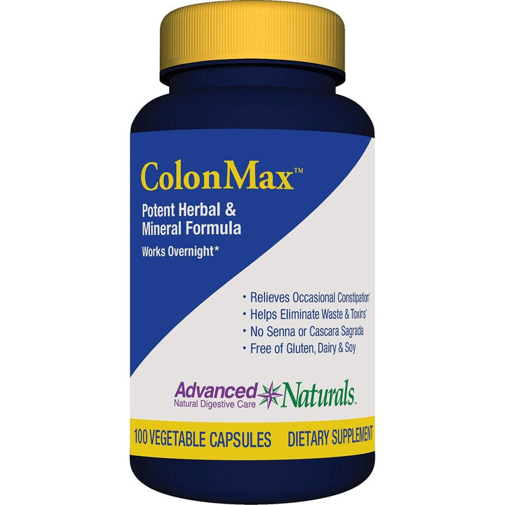 Advanced Naturals Colonmax Caps, 100 Count, Blue and White (16900) - Set of 3 - The Oasis of Health