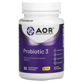 Light Gray AOR Probiotic 3 90 Capsules - 3 Bottles