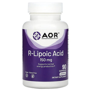 Light Gray AOR High Dose R-Lipoic Acid 300mg 60 Veggie Caps - 3PC