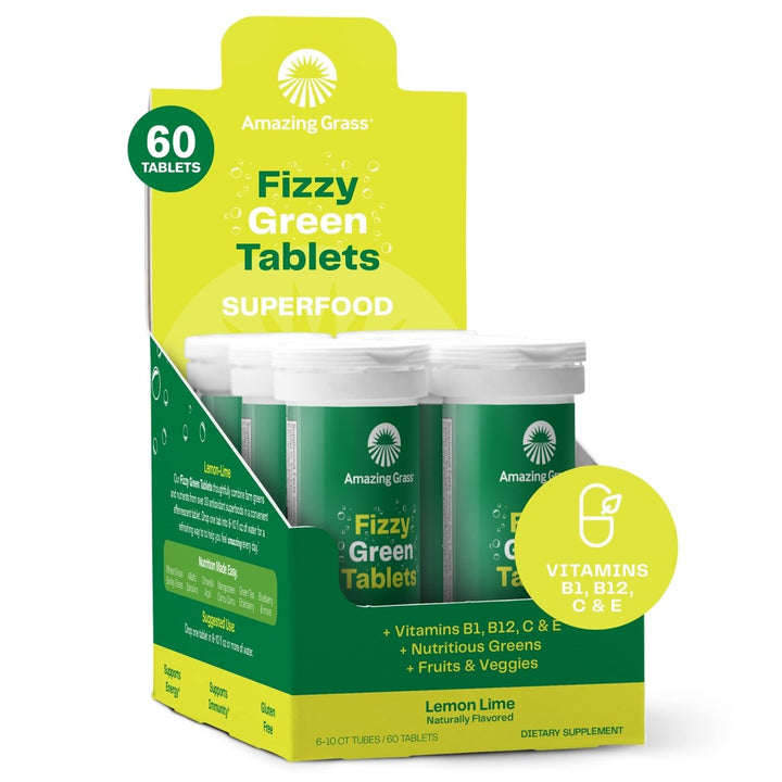 Amazing Grass Effervescent Lemon Lime 60 Servings - The Oasis of Health