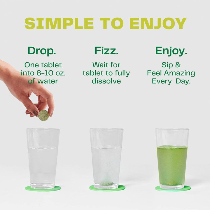 Amazing Grass Fizzy Green Tablets Superfood Lemon Lime: 60 Count (Packaging May Vary) - The Oasis of Health