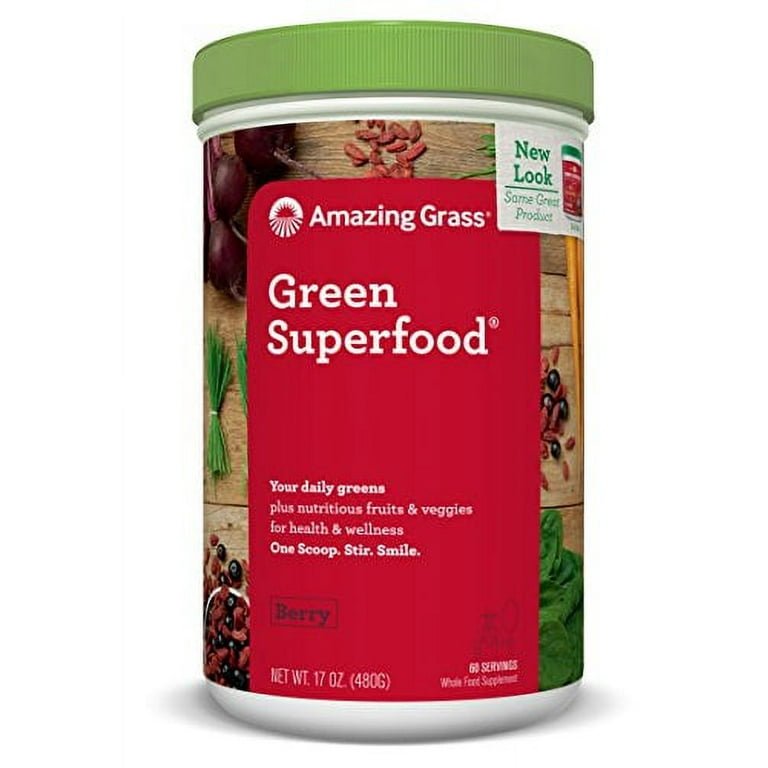 Amazing Grass Green Superfood Berry 17 oz 60 servings - The Oasis of Health