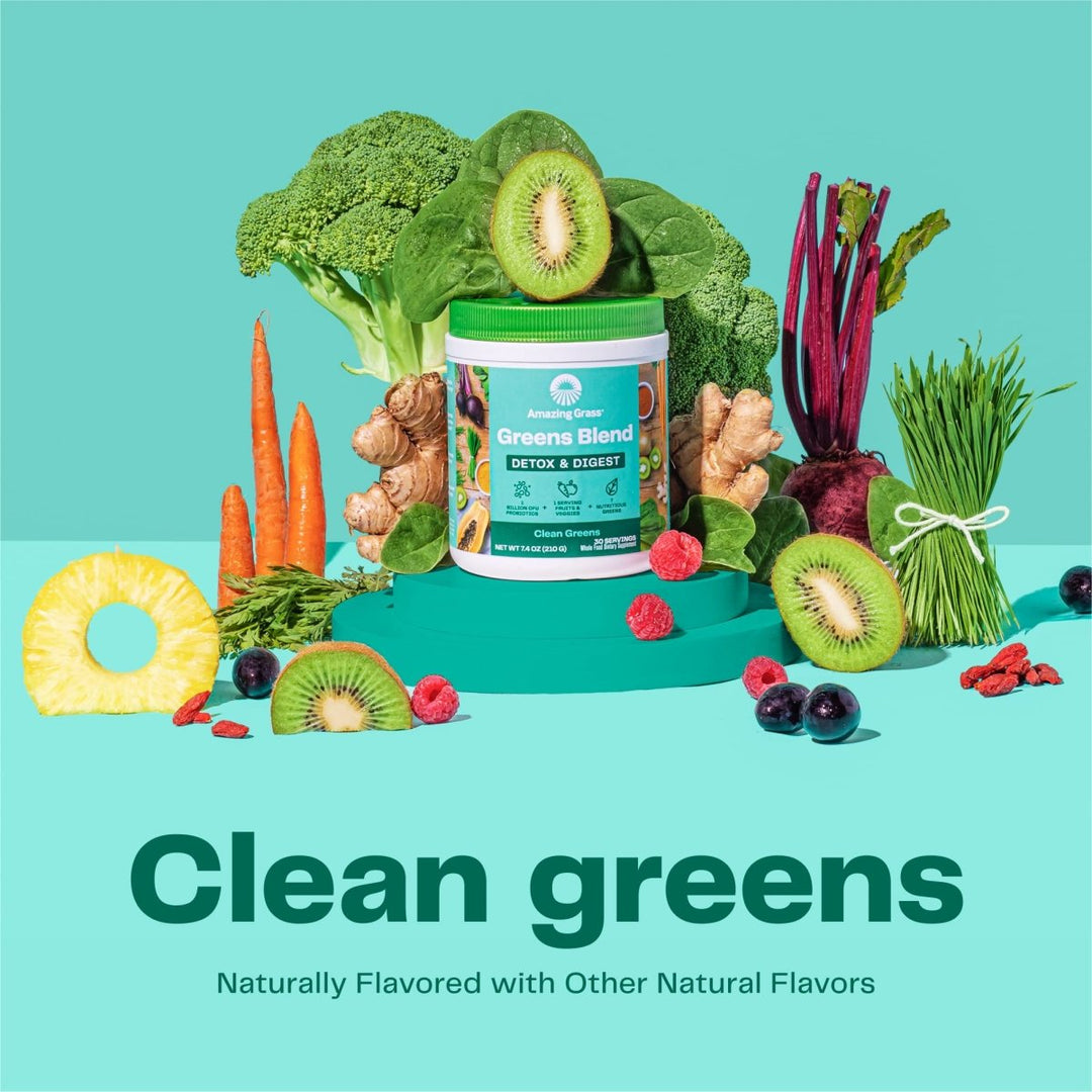 Amazing Grass Green Superfood Detox & Digest Clean Greens 30 Servings 210g - The Oasis of Health