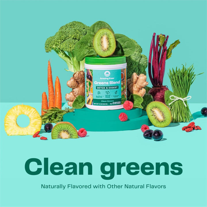 Amazing Grass Green Superfood Detox & Digest Clean Greens 30 Servings 210g - The Oasis of Health