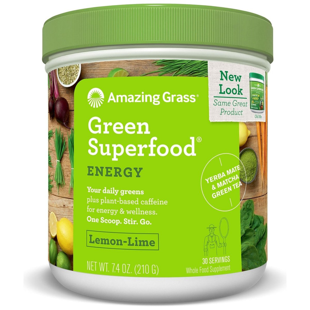 Amazing Grass Green Superfood Energy Lemon Lime 210g 7.4oz 30 Servings - The Oasis of Health