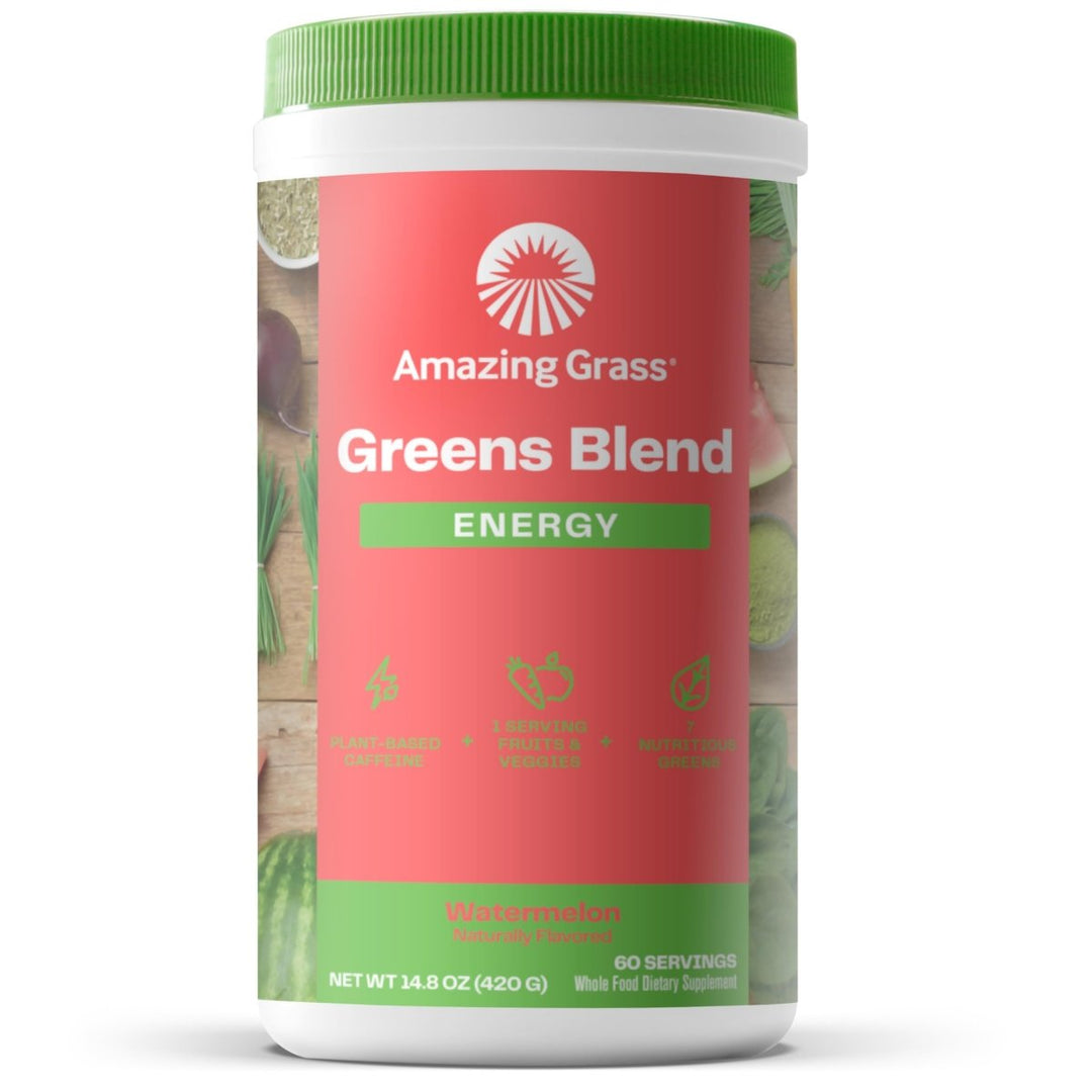 Amazing Grass Green Superfood Energy Watermelon Flavor 60 Servings 420 Grams - The Oasis of Health