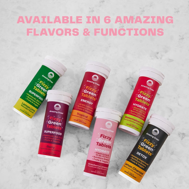 Amazing Grass Green Superfood Hydrate Strawberry Lemonade 10 Tablets - The Oasis of Health