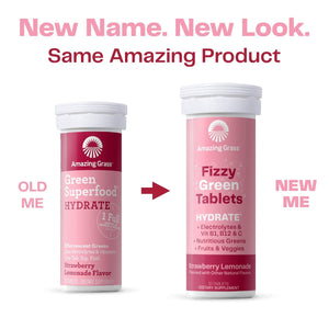 Amazing Grass Green Superfood Hydrate Strawberry Lemonade 10 Tablets - The Oasis of Health