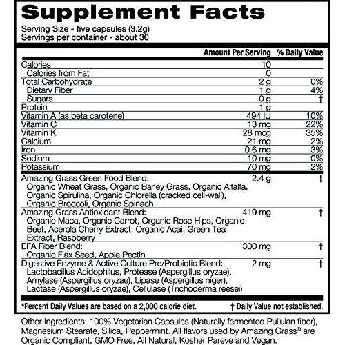 Amazing Grass Green SuperFood Original, 150 Count - The Oasis of Health