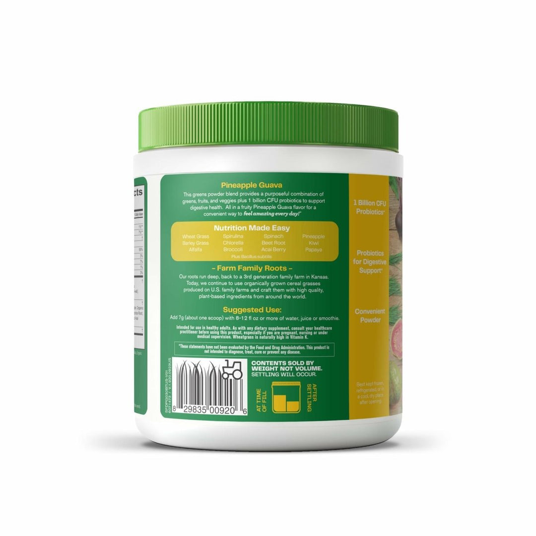 Amazing Grass Greens Blend Digest: Super Greens Powder Smoothie Mix for Digestion Support with Organic Spirulina, Chlorella, Beet Root Powder, Digestive Enzymes & Probiotics, 30 Servings - The Oasis of Health