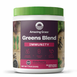 Amazing Grass Greens Blend Superfood for Immune Support: Super Greens Powder Smoothie Mix with Organic Spirulina, Chlorella, Beet Root Powder, Digestive Enzymes & Probiotics, Original, 30 Servings - The Oasis of Health