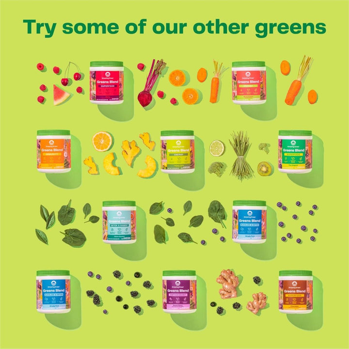 Amazing Grass Greens Superfood Antioxidant: Greens Powder with Organic Spirulina, Beet Root Powder, Elderberry & Probiotics, Sweet Berry, 100 Servings (Packaging May Vary) - The Oasis of Health