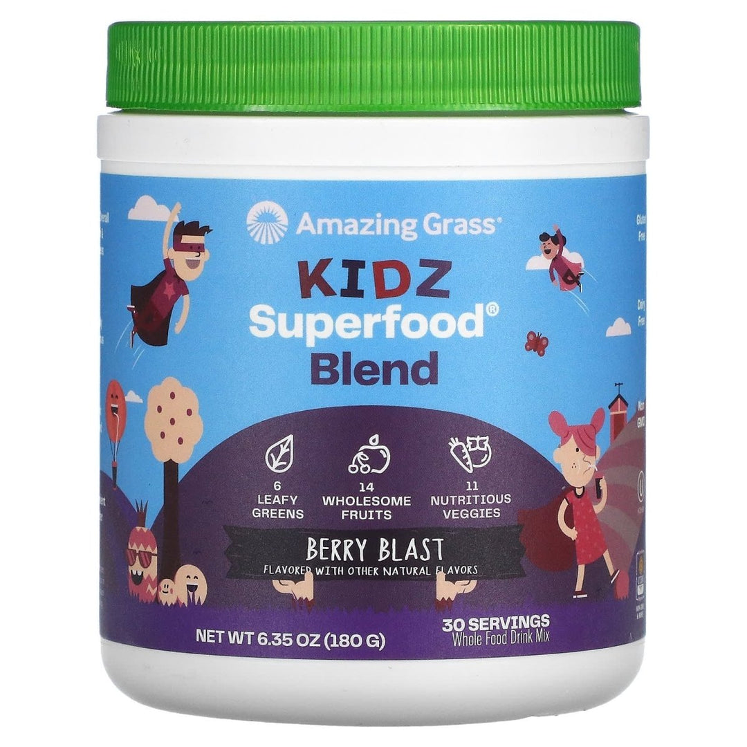 Amazing Grass Kidz Superfood Berry Blast - 30 Servings - The Oasis of Health