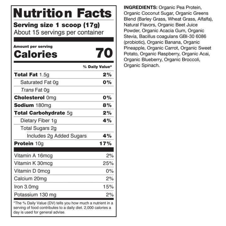 Amazing Grass Kidz Superfood: Vegan Protein &amp; Probiotics for Kids with Beet Root Powder &amp; 1/2 Cup of Leafy Greens, Strawberry Blast, 15 Servings - The Oasis of Health