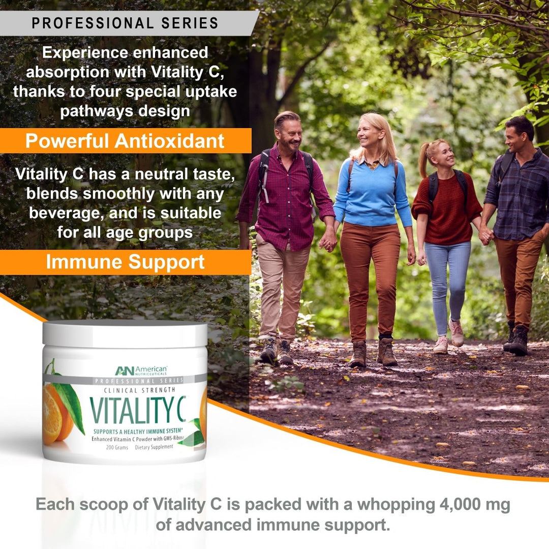 American Nutriceuticals Vitality C 200 grams - The Oasis of Health