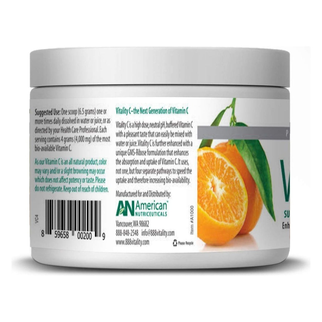 American Nutriceuticals Vitality C 200 grams - The Oasis of Health