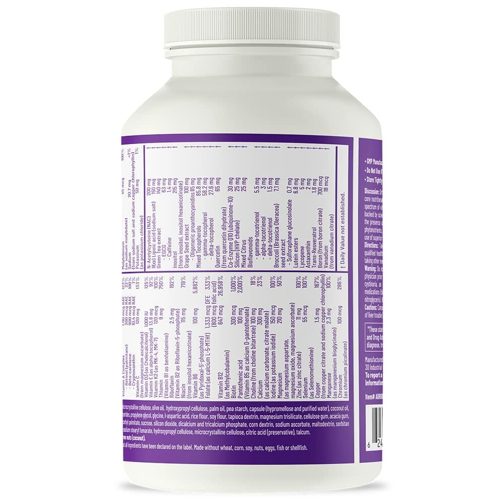 AOR, Ortho Core, Nutritional Support for Foundational Health and Energy, Multivitamin and Mineral Supplement, Vegan, 30 servings (180 capsules) - The Oasis of Health