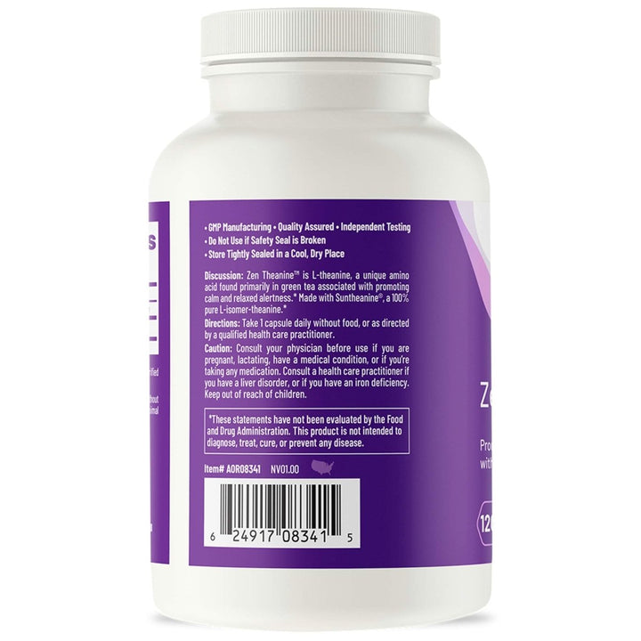 AOR Zen Theanine 120 Capsules - The Oasis of Health
