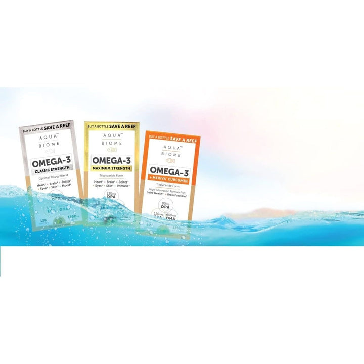 Aqua Biome - Omega - 3 Triglyceride Form Classic Strength 2000 mg. - 120 Softgels - The Oasis of Health