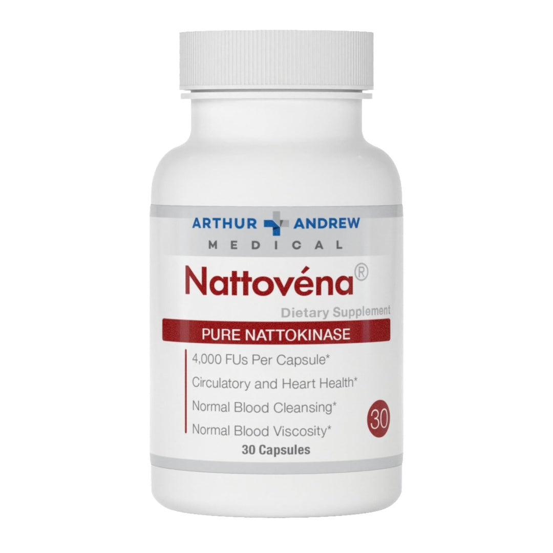 Arthur Andrew Medical - Nattovena, Pure Nattokinase, Circulatory and Heart Health, Vegan, Non - GMO, 30 Capsules - The Oasis of Health