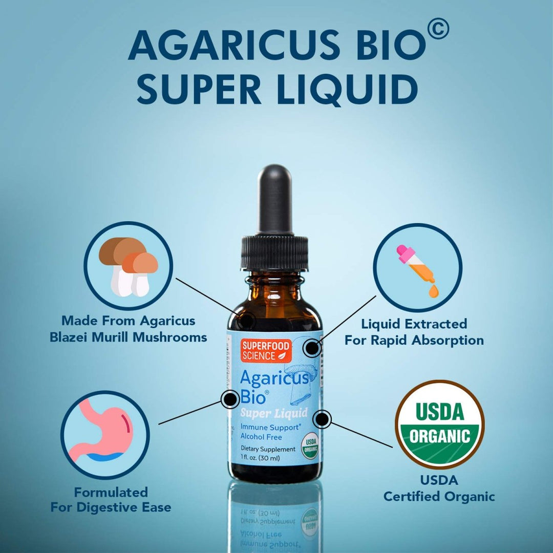 Atlas World - Agaricus Bio Super Liquid Immune Support Anti - Aging Formula - 1 fl. oz. - The Oasis of Health