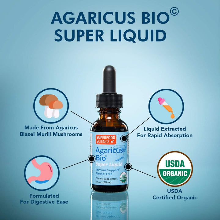 Atlas World - Agaricus Bio Super Liquid Immune Support Anti - Aging Formula - 1 fl. oz. - The Oasis of Health