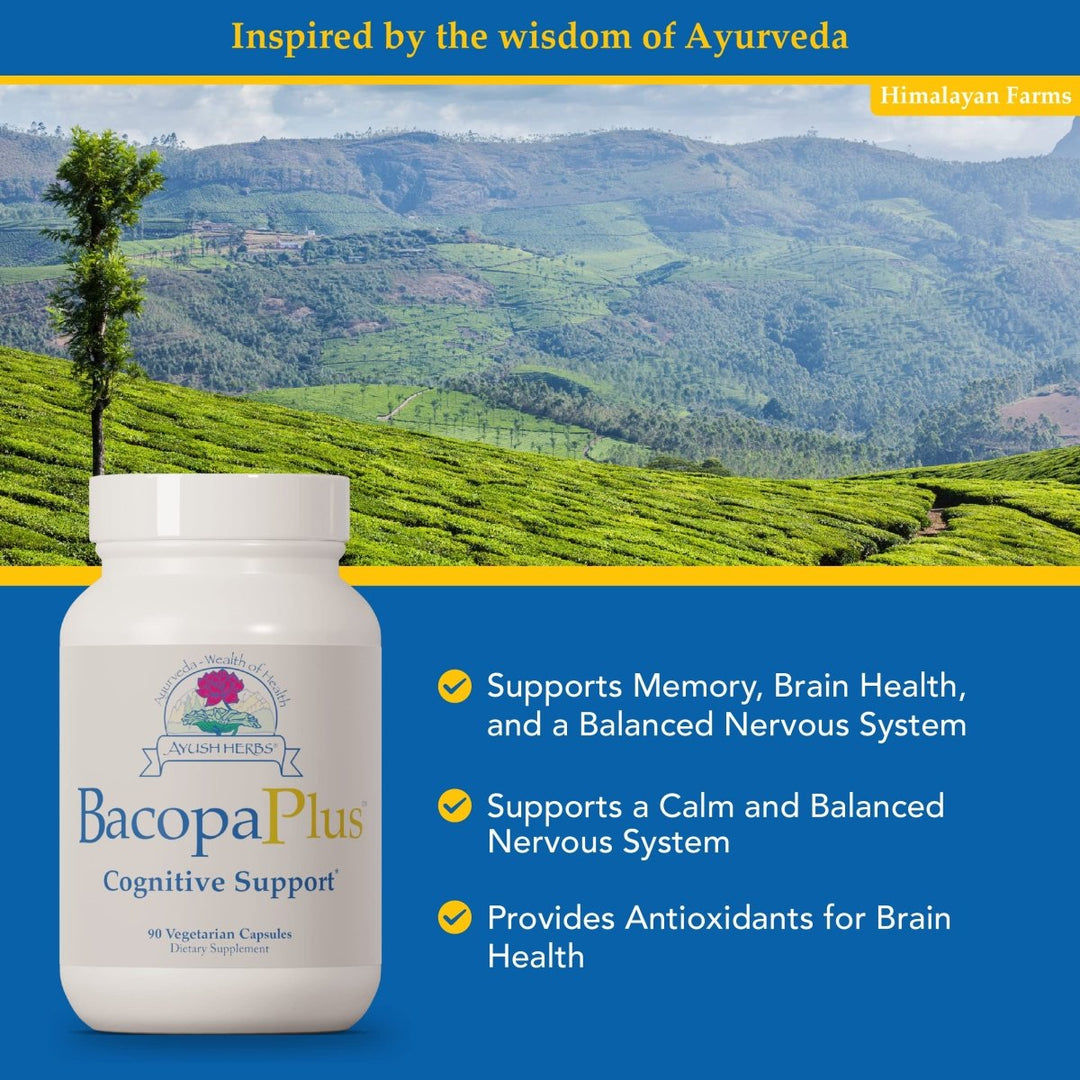 Ayush Herbs Bacopa Plus 90 Vcaps - The Oasis of Health