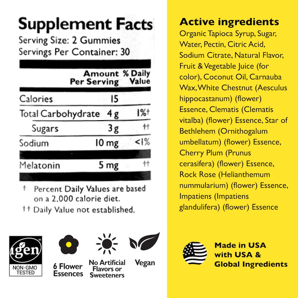 Bach Rescue Plus Melatonin Sleep Gummies 60 Count - The Oasis of Health