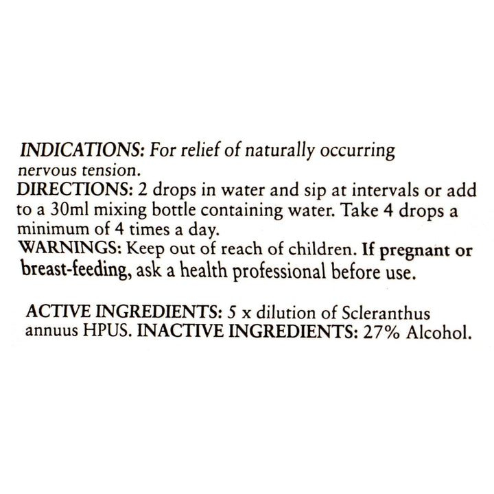 Bach Scleranthus 20ml - The Oasis of Health