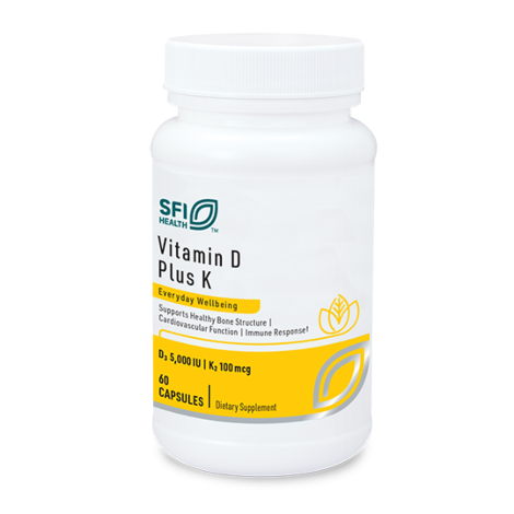 Klaire Labs Vitamin D Plus K 60 Vcaps