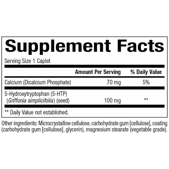 Bioclinic Naturals - 5 - HTP (5 - Hydroxytryptophan) 60 Time Release Caplets - The Oasis of Health