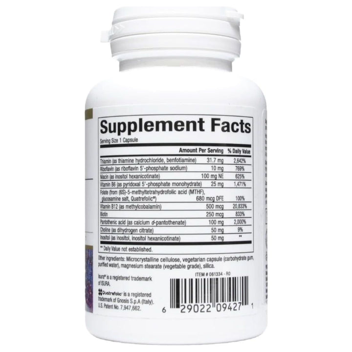 Bioclinic Naturals Enhanced B Complex 60 Softgels - Biologically Active and with Quatrefolic Folate - The Oasis of Health