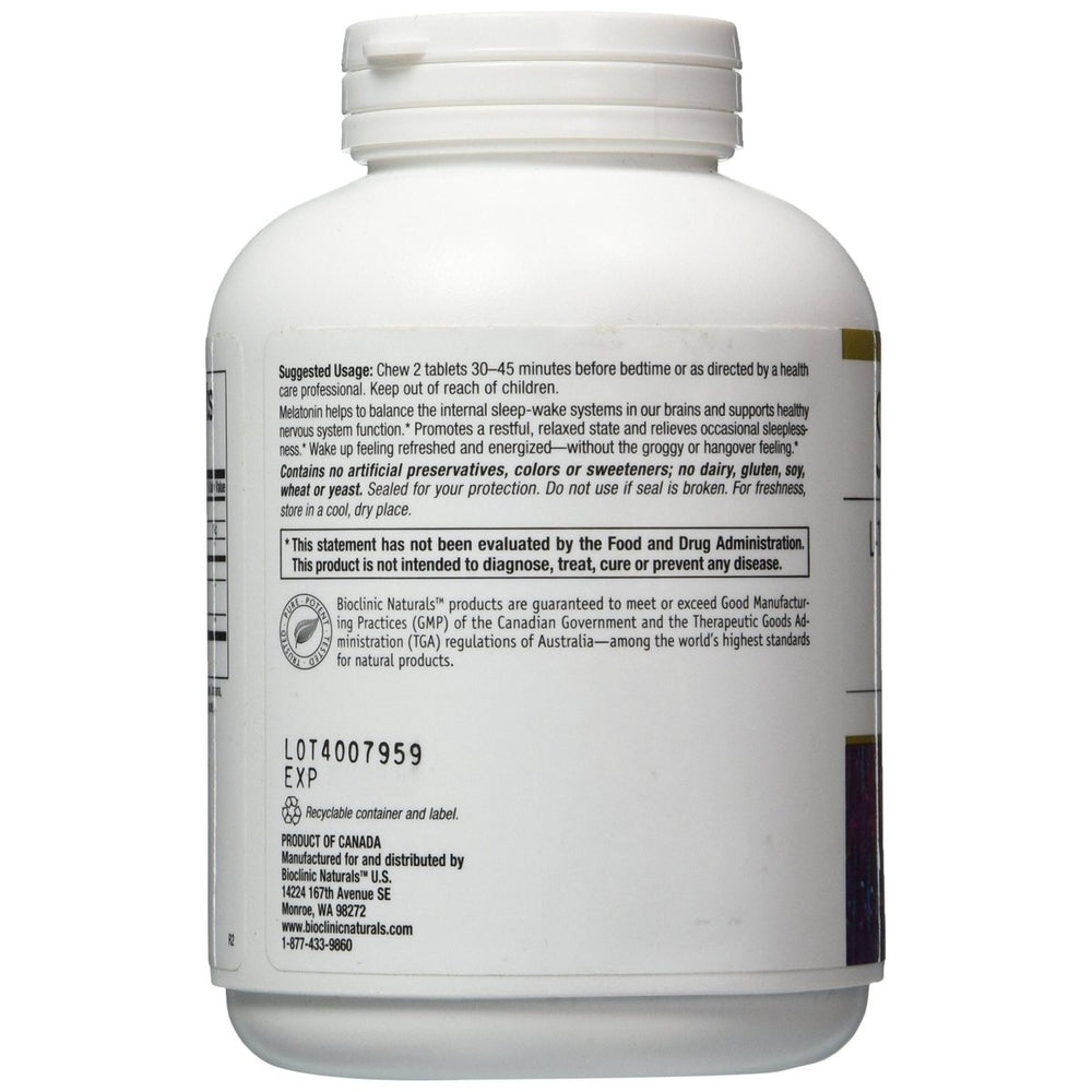 Bioclinic Naturals Somno - Pro L - Theanine 5 - HTP Melatonin 90 Chewables - The Oasis of Health