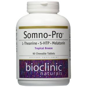 Bioclinic Naturals Somno - Pro L - Theanine 5 - HTP Melatonin 90 Chewables - The Oasis of Health